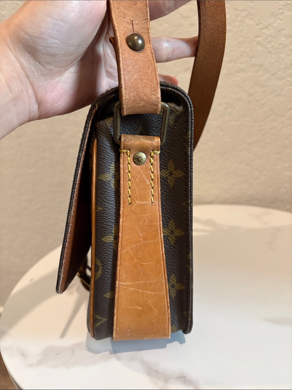 Louis Vuitton 853 MM Shoulder Bag Cartouchiere Brown Monogram LV - Picture 5 of 15